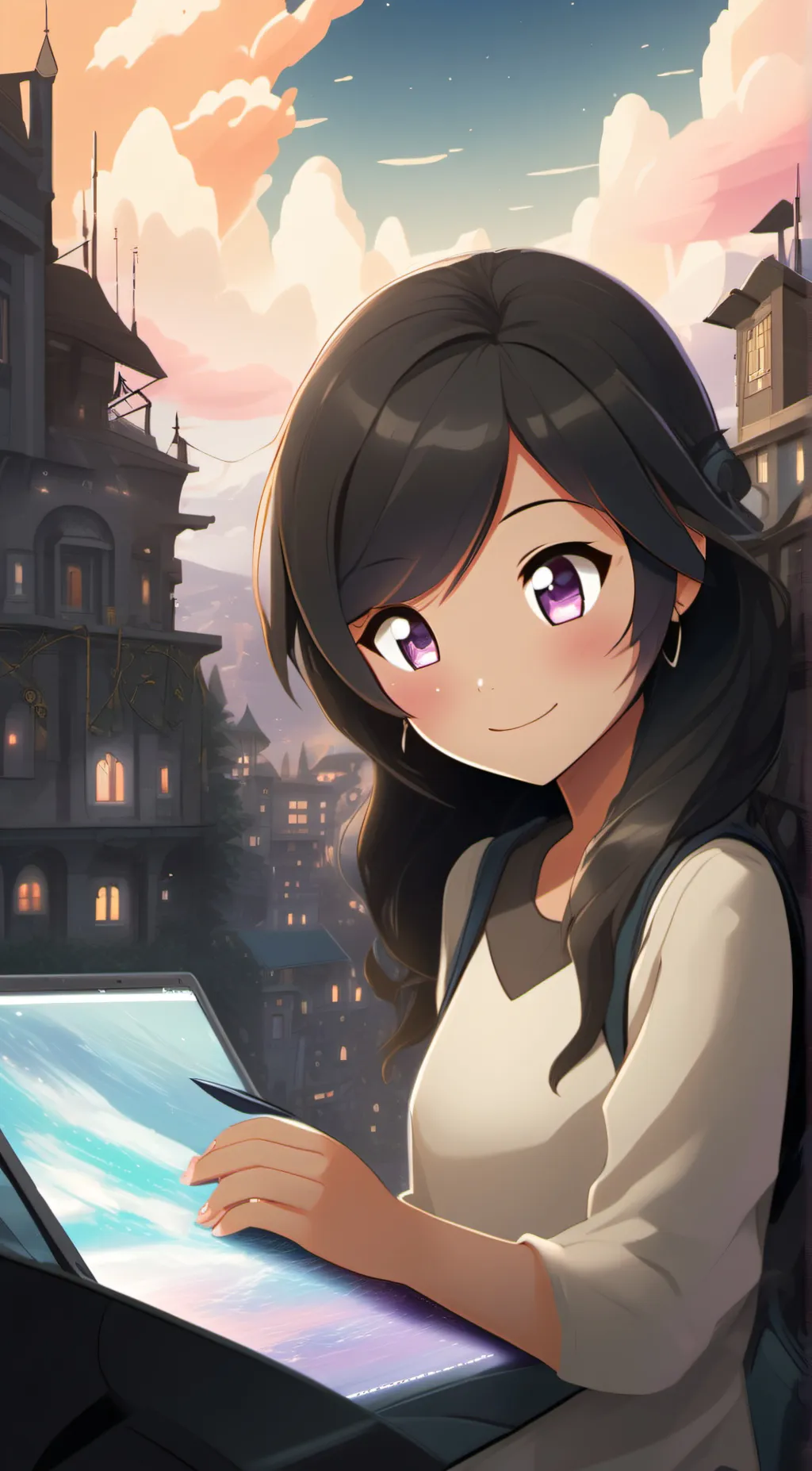 ai character: APHMAU SMP background