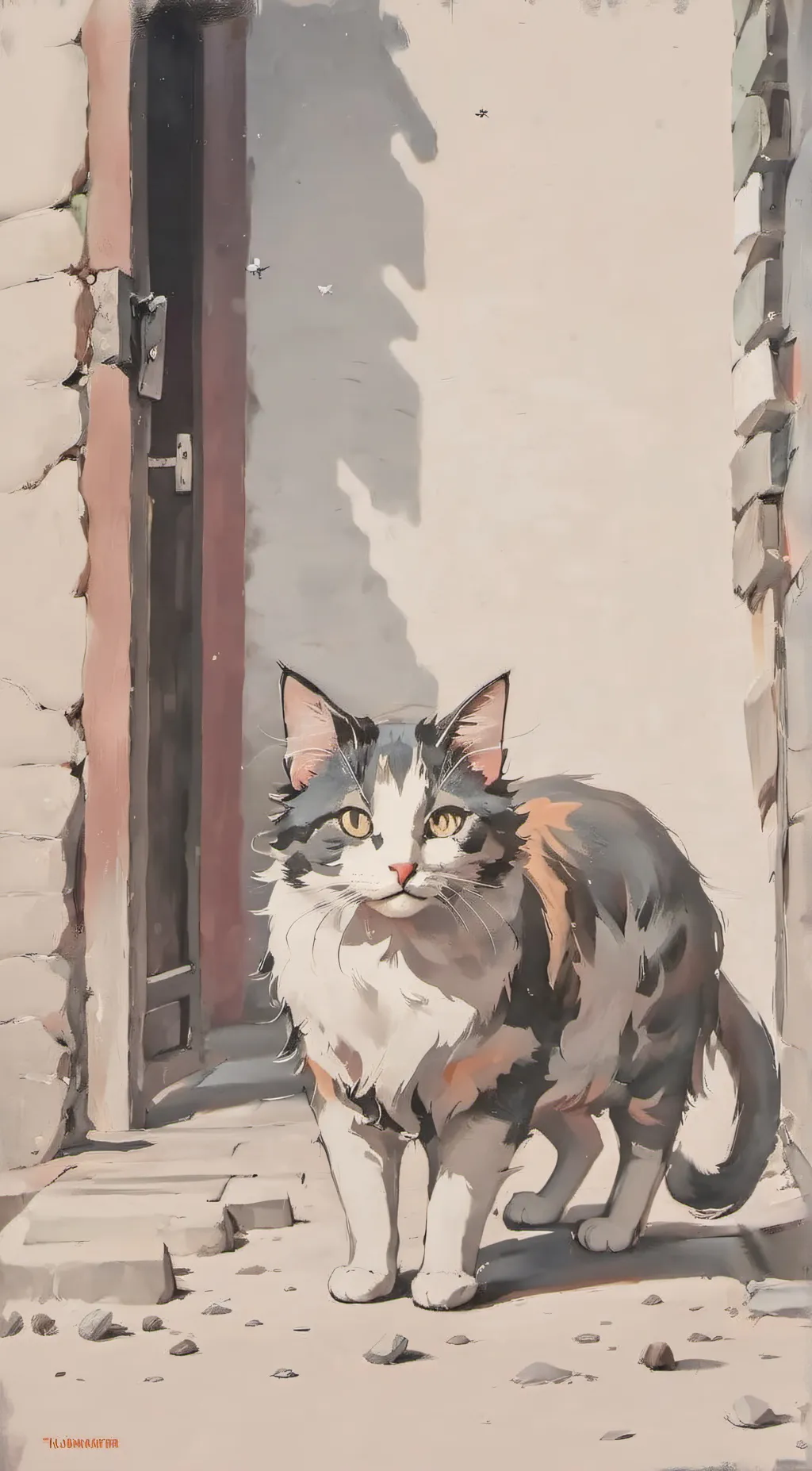 ai character: Aggressive cat background