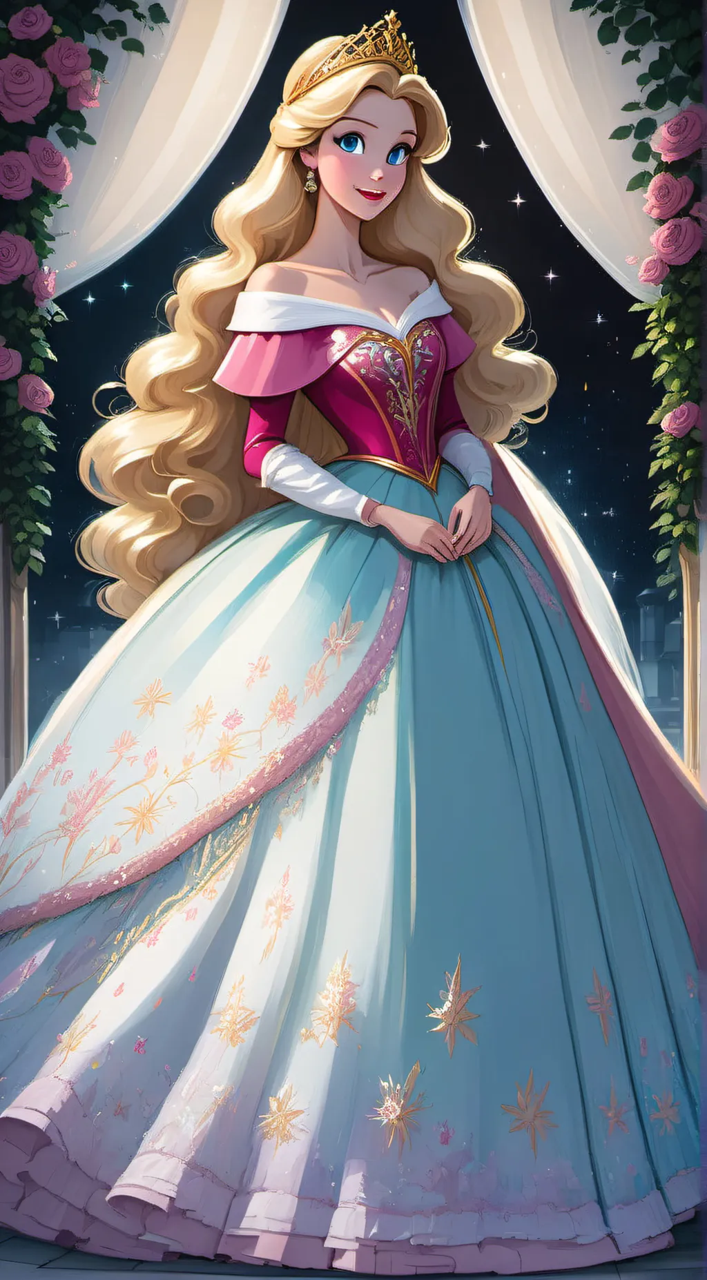 ai character: Princess Aurora  background