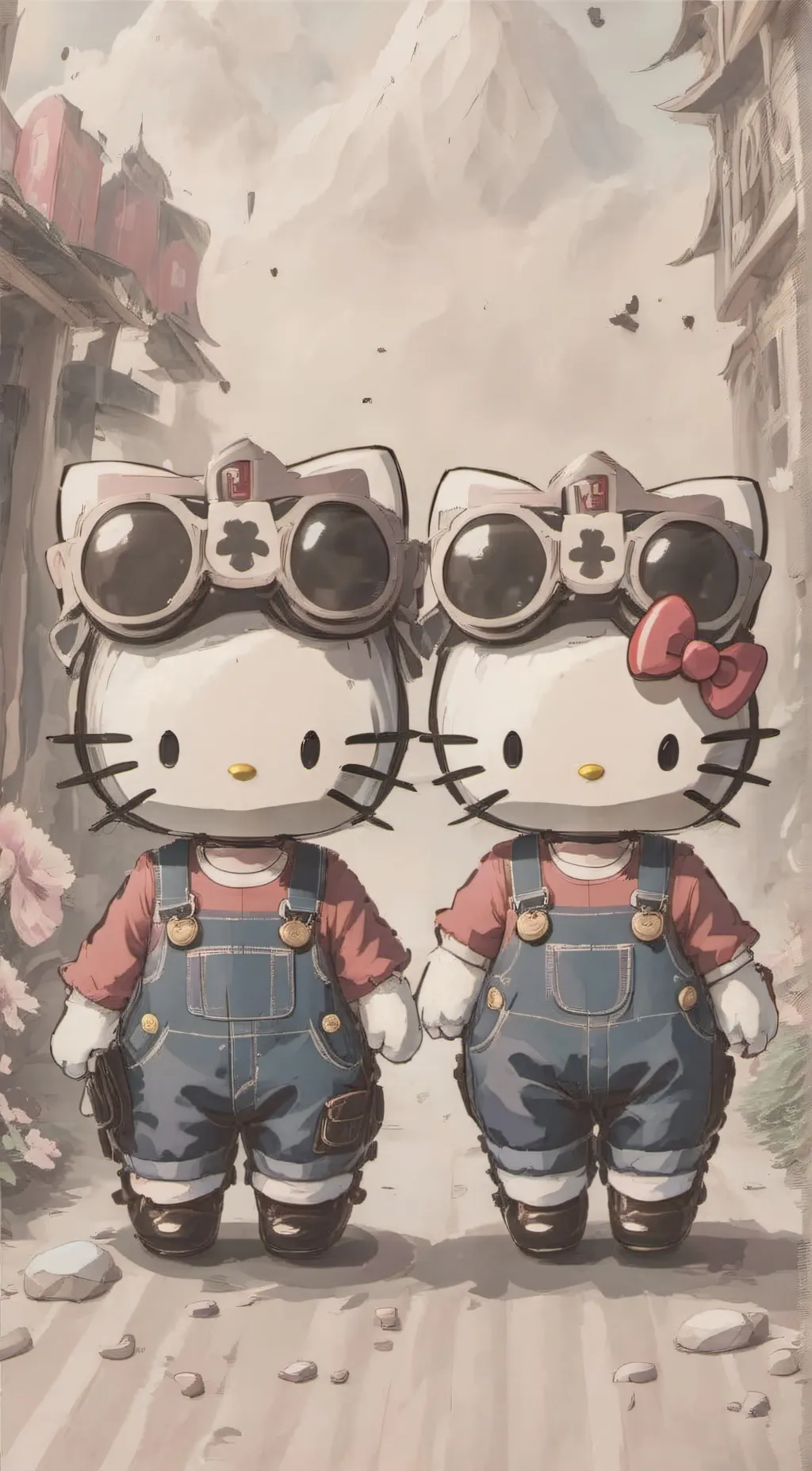 ai character: Hello Kitty background