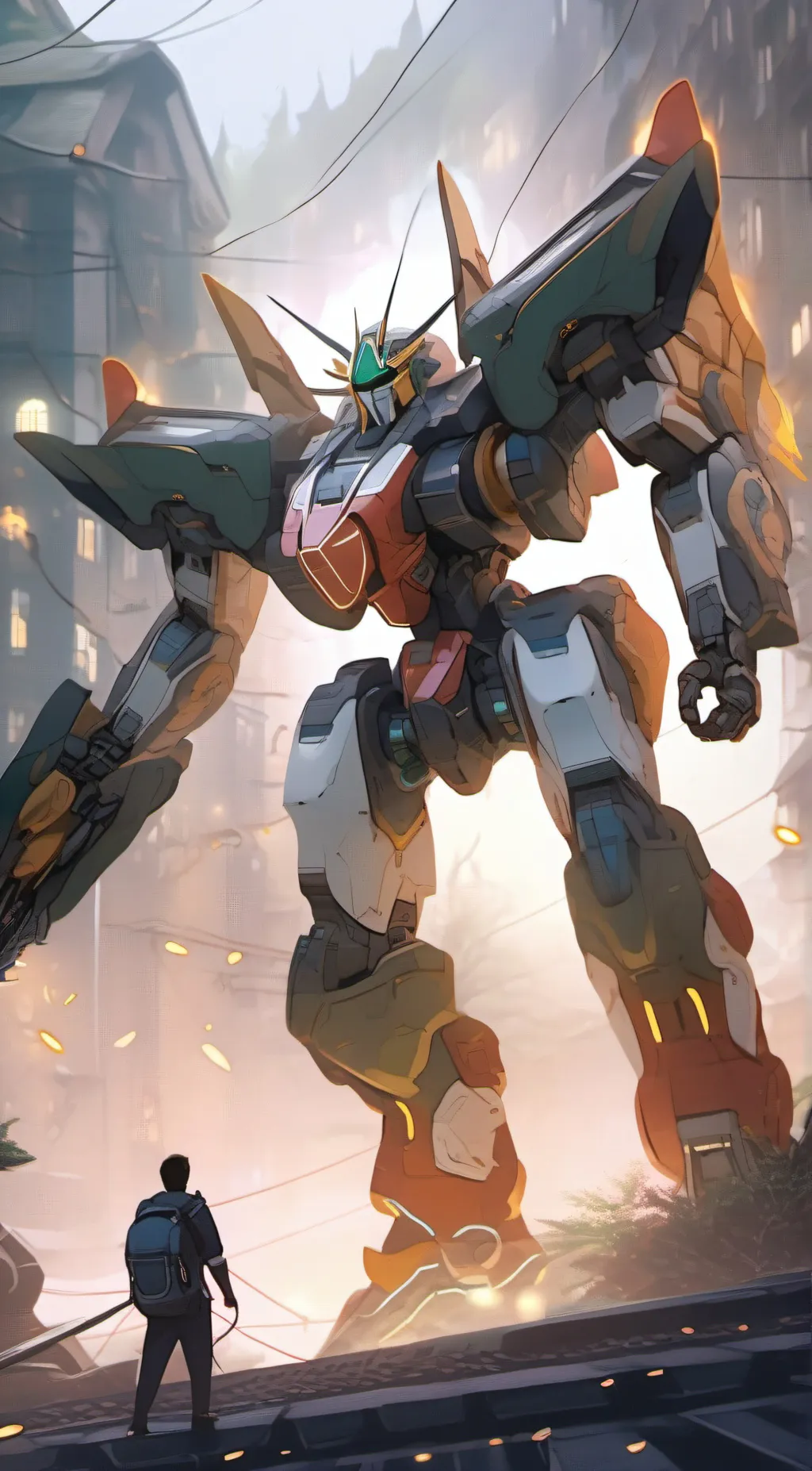 ai character: Guardian Mech background