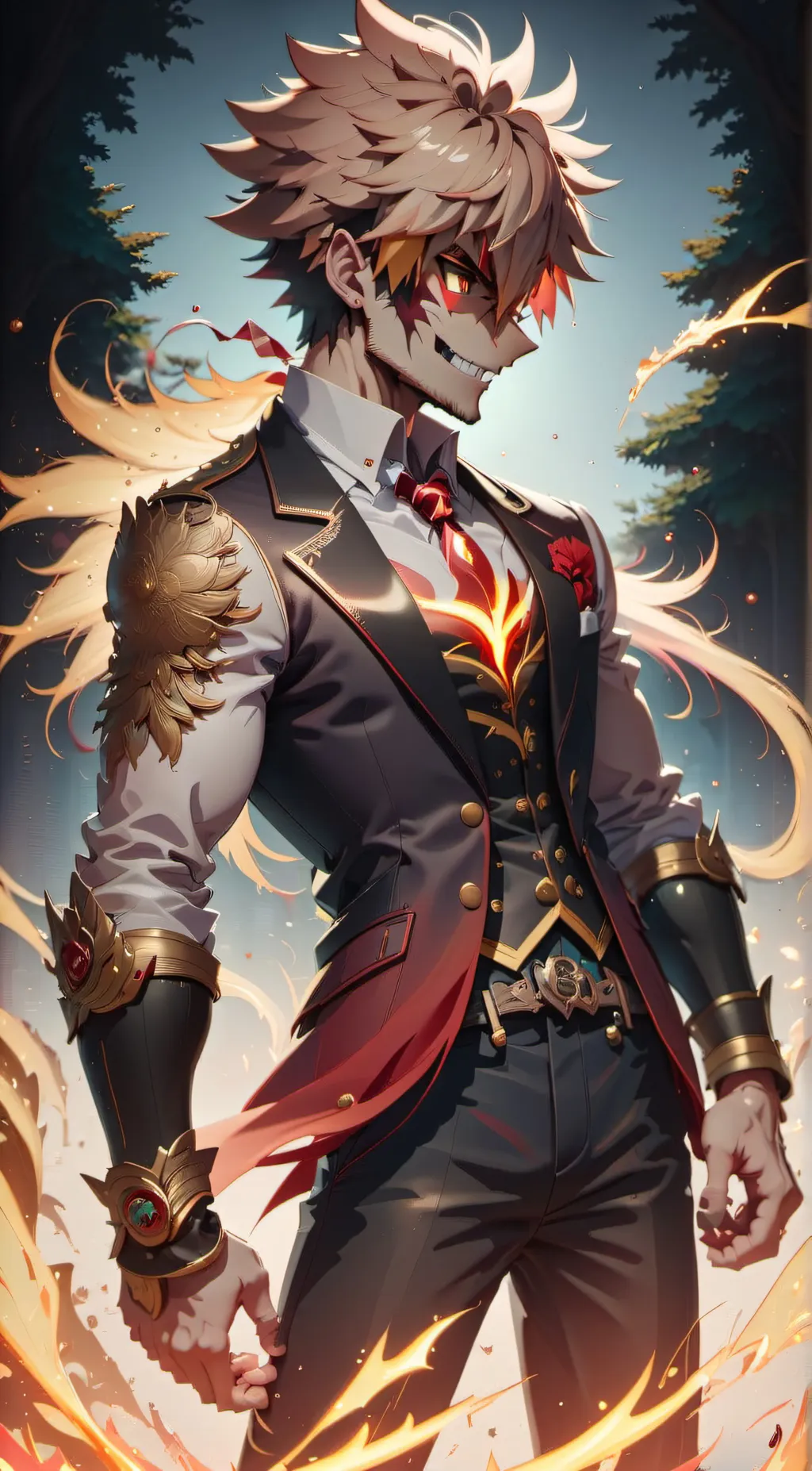 ai character: Bakugo  background