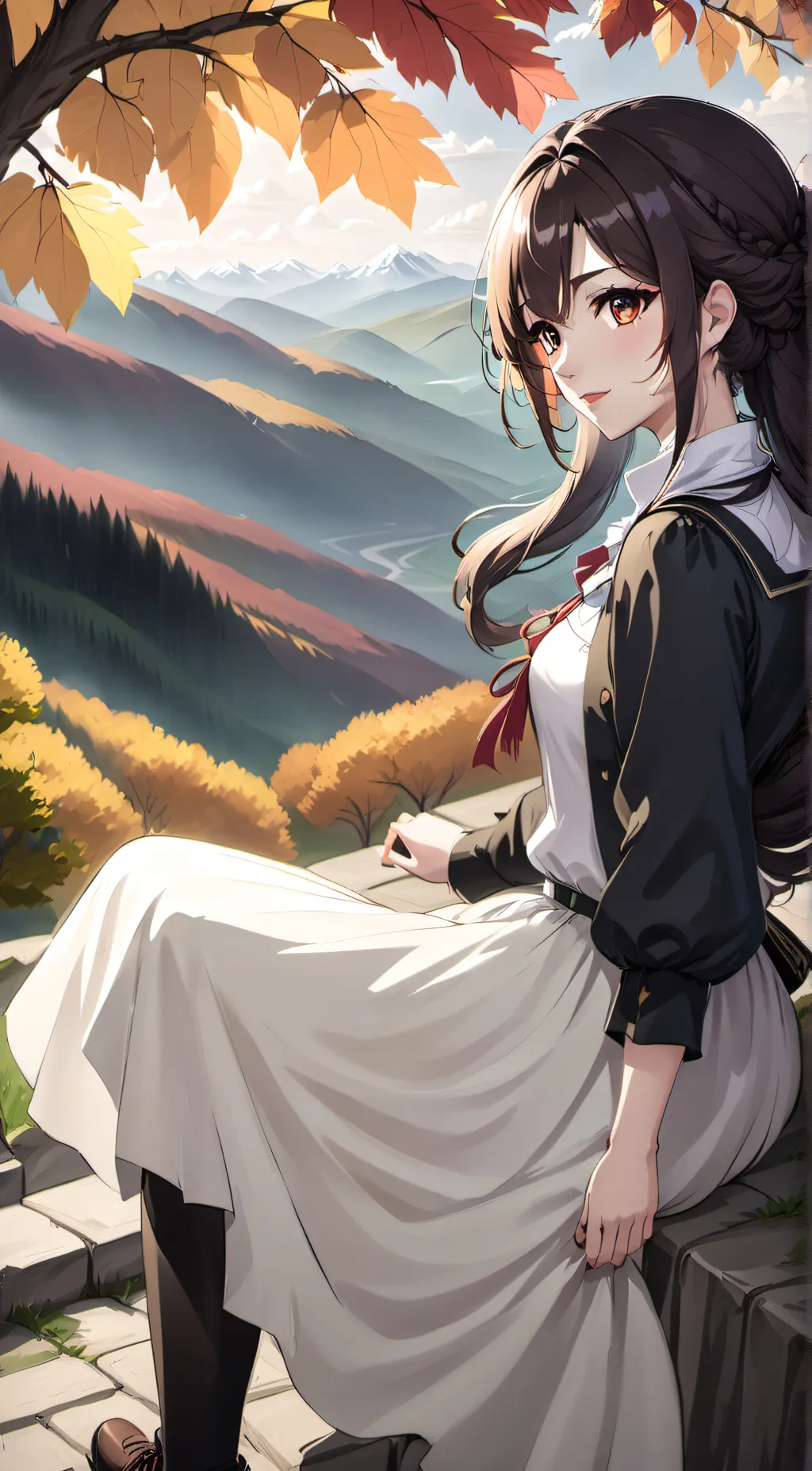 ai character: Autumn background