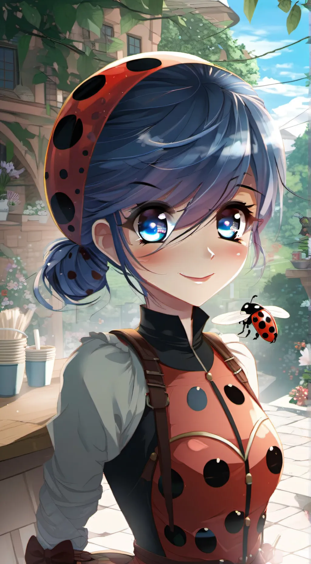ai character: Ladybug background