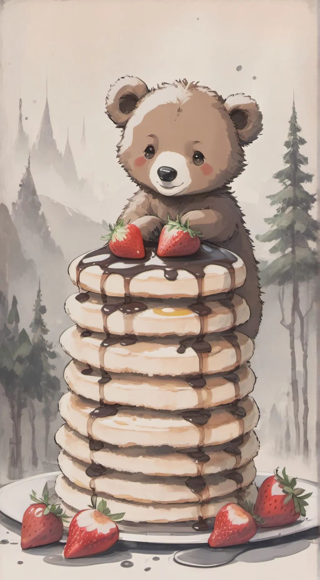 ai character: Pancake background