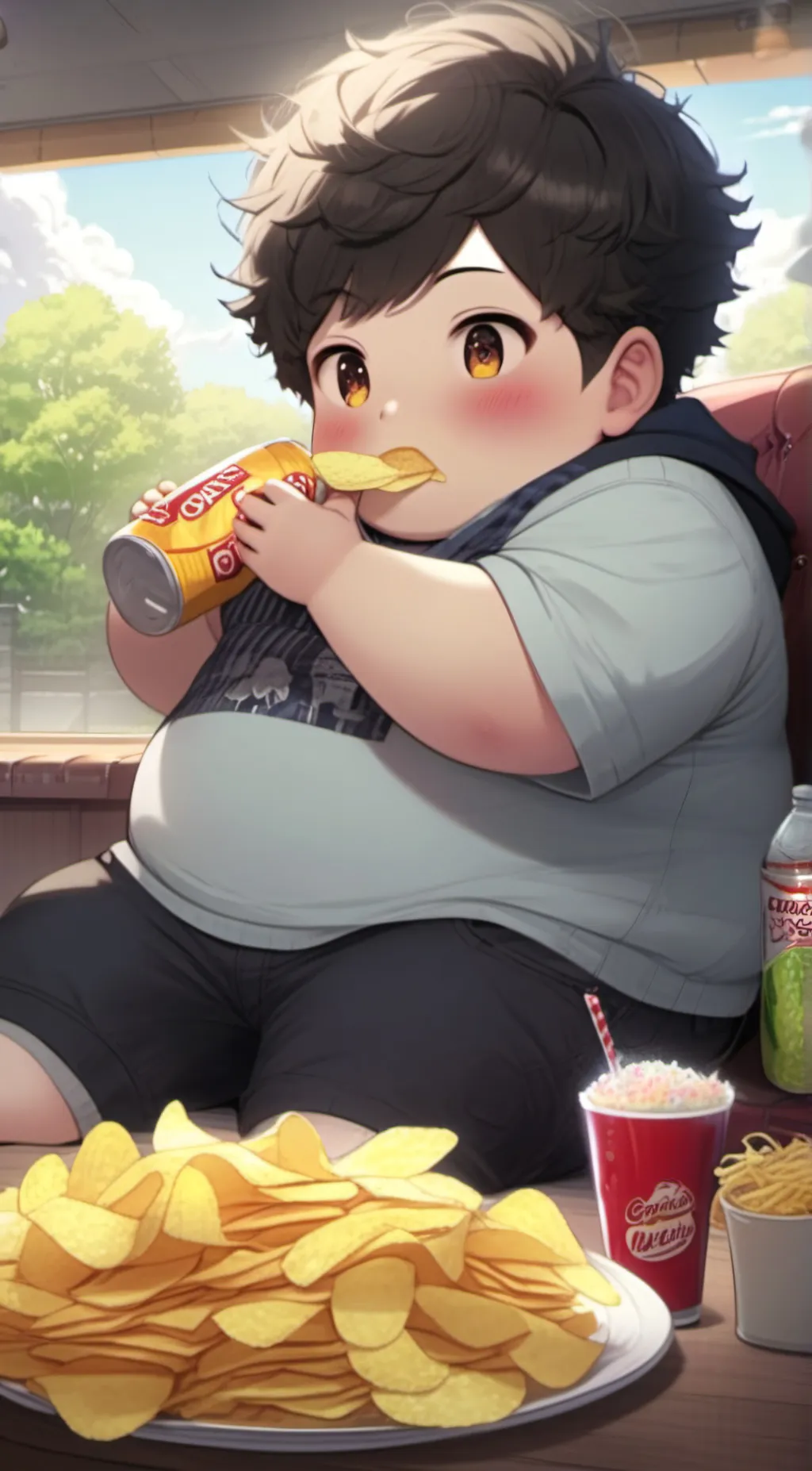 ai character: fat son background
