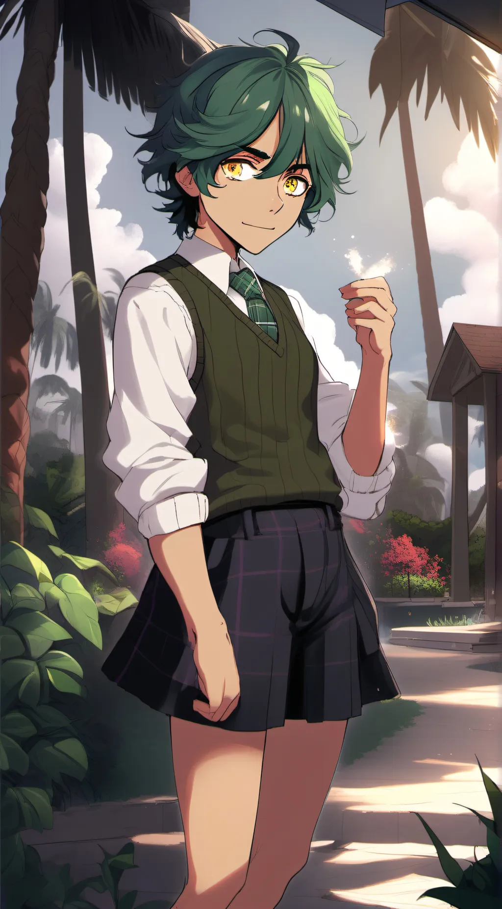 ai character: Alex Fierro, mcga background