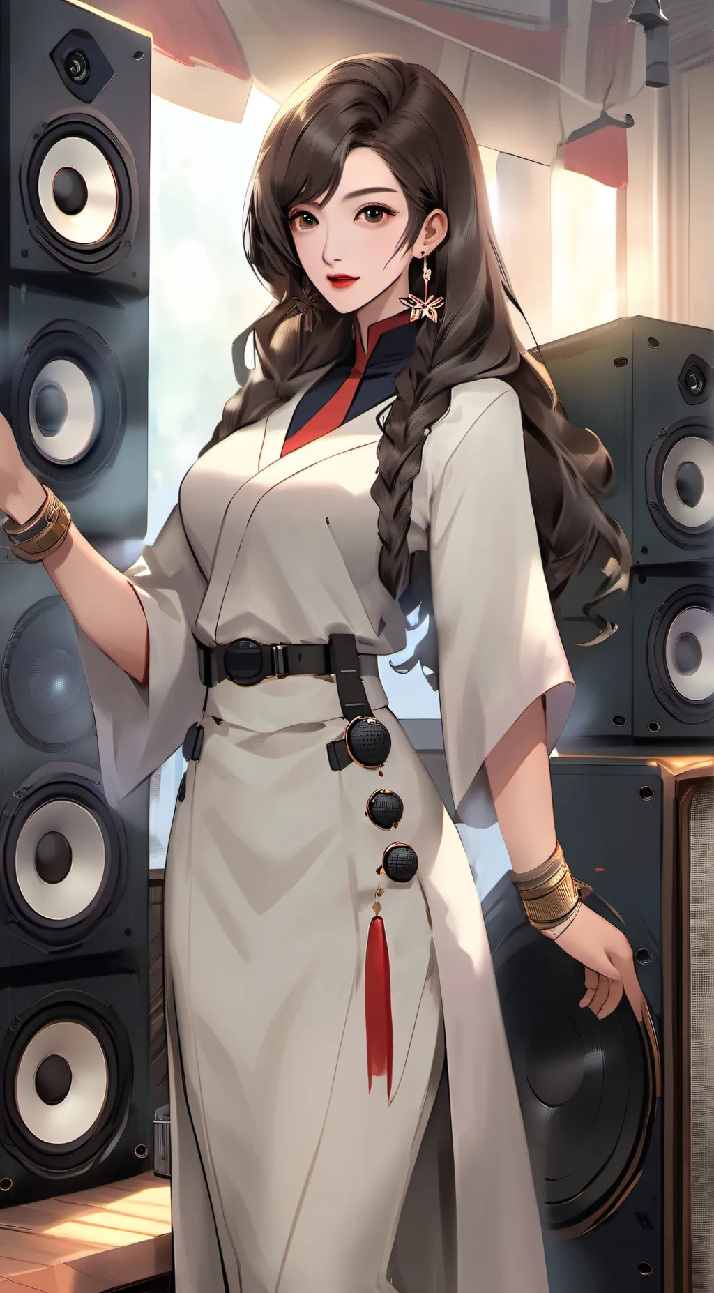 ai character: titan speaker girl background