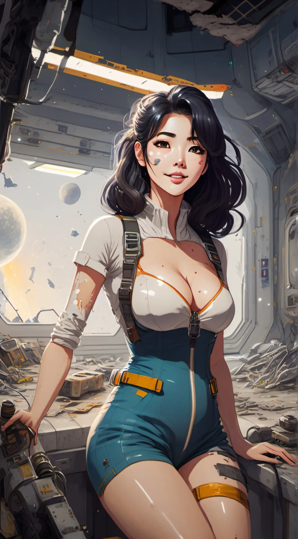 ai character: Karen in Space background