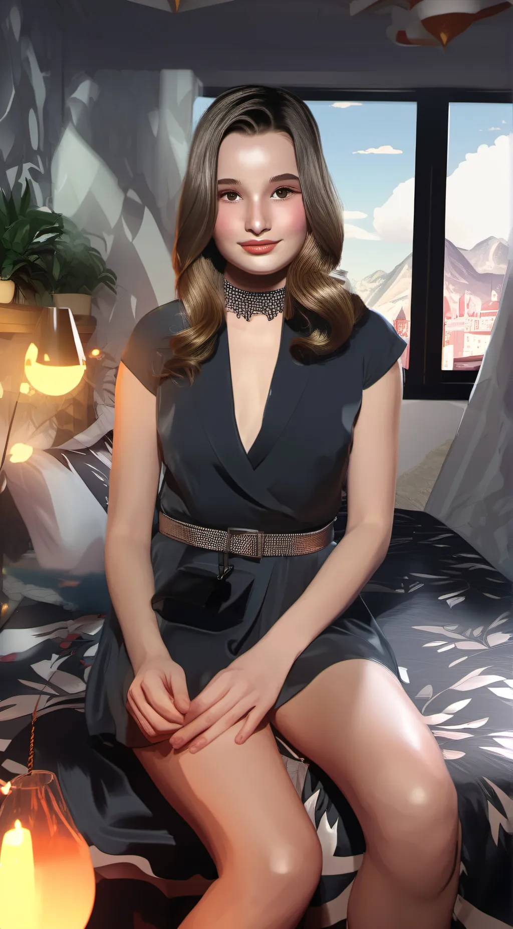 ai character: Annie Leblanc  background
