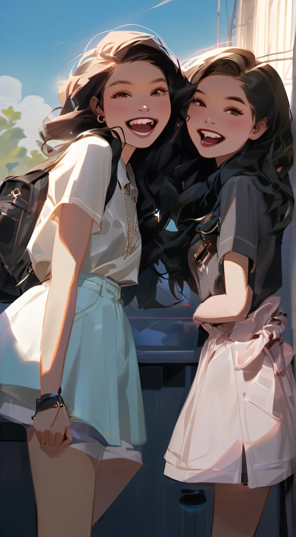 ai character: Olivia ans Kenny background