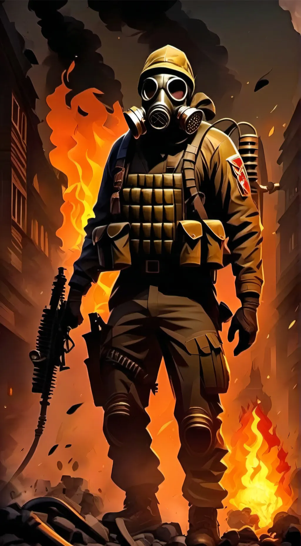 ai character: Pyromaniac background