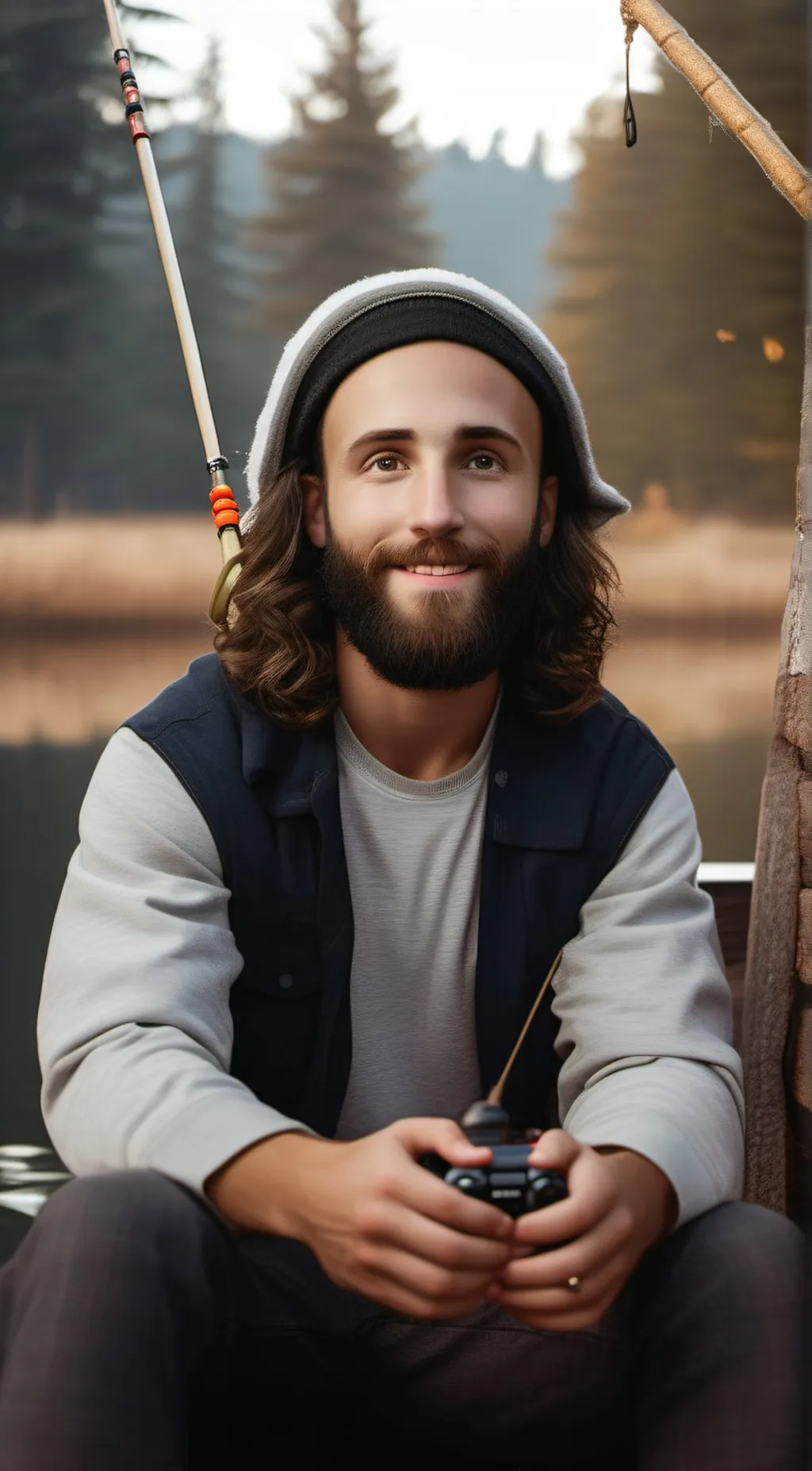 ai character: Jesus  background