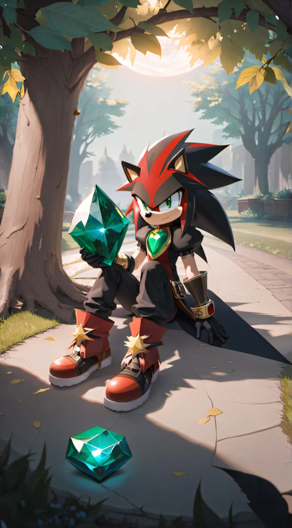 ai character: Shadow hedgehog  background
