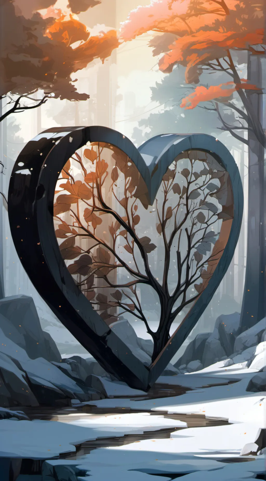 ai character: Heart of life background