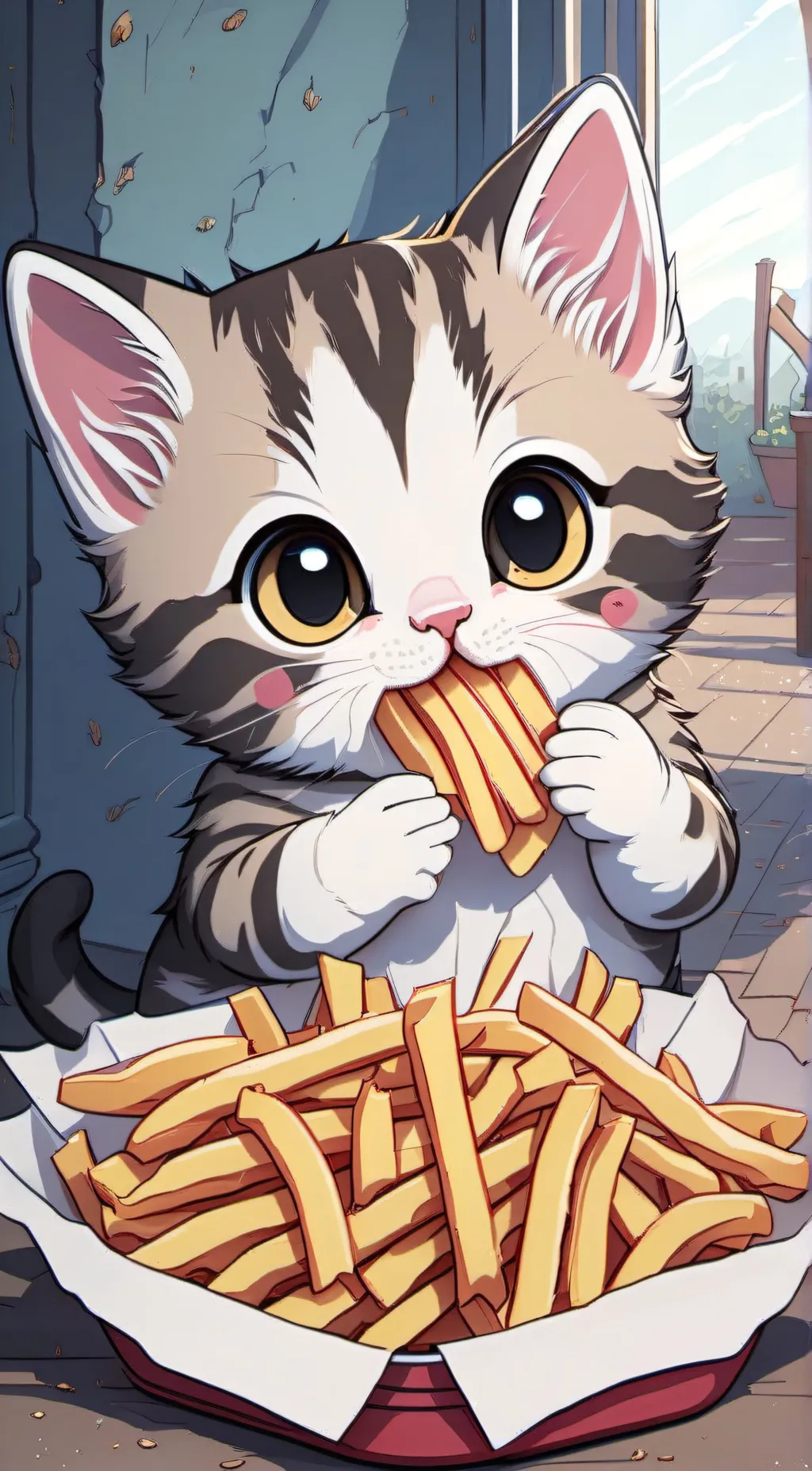 ai character: cat background