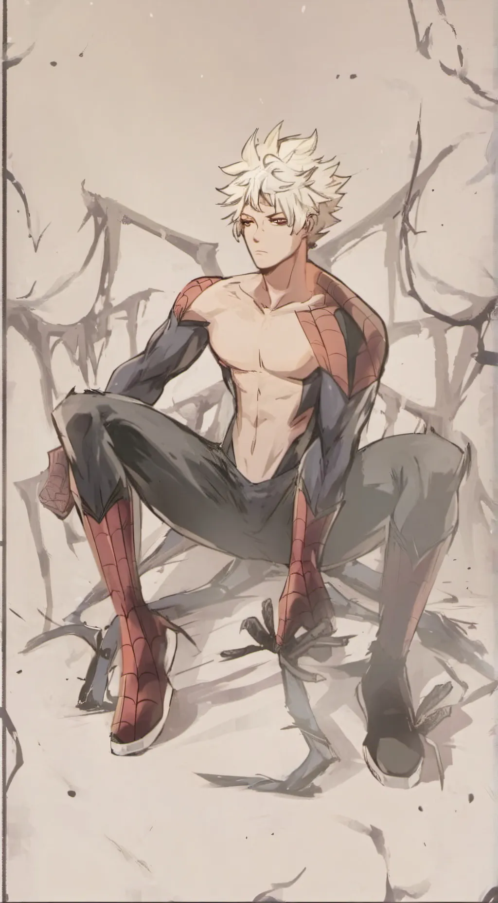 ai character: 💥Baku💥 Spider-Man background