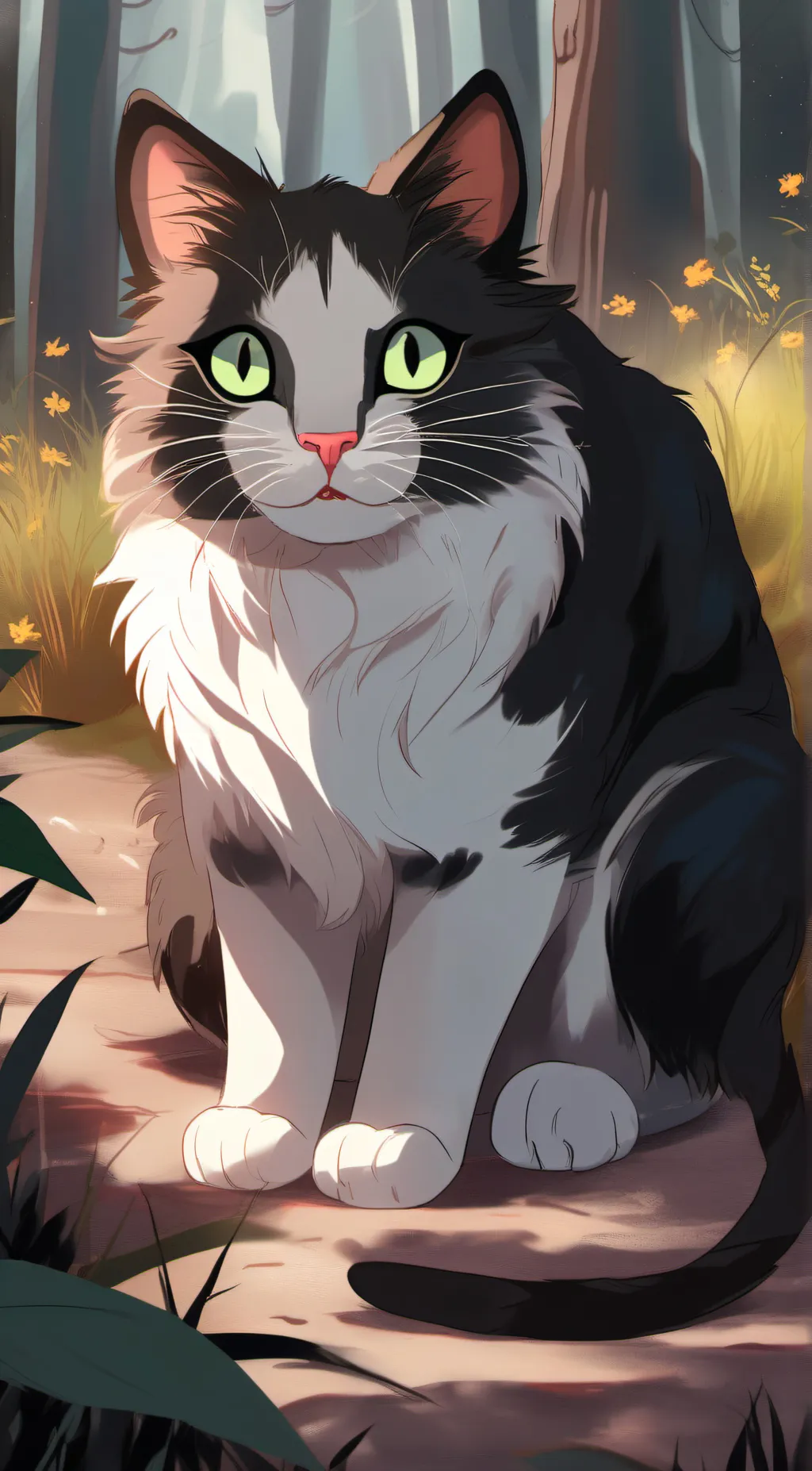 ai character: Faded moon background