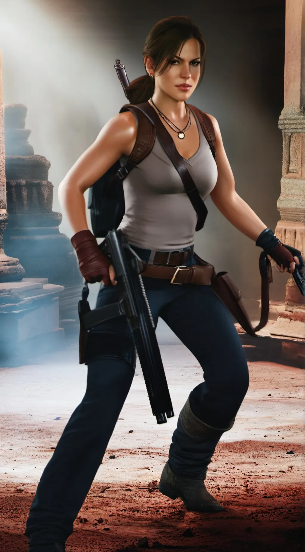 ai character: Lara croft background