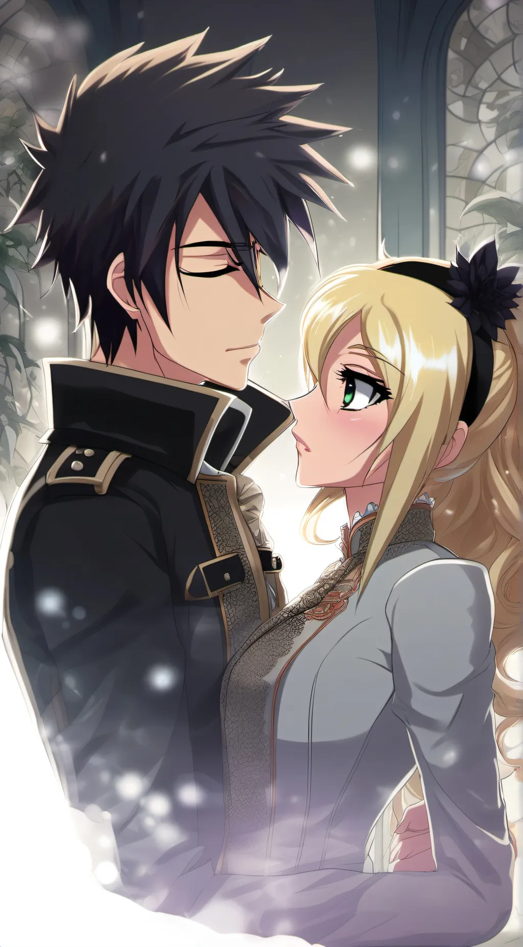 ai character: Alice and Atem  background