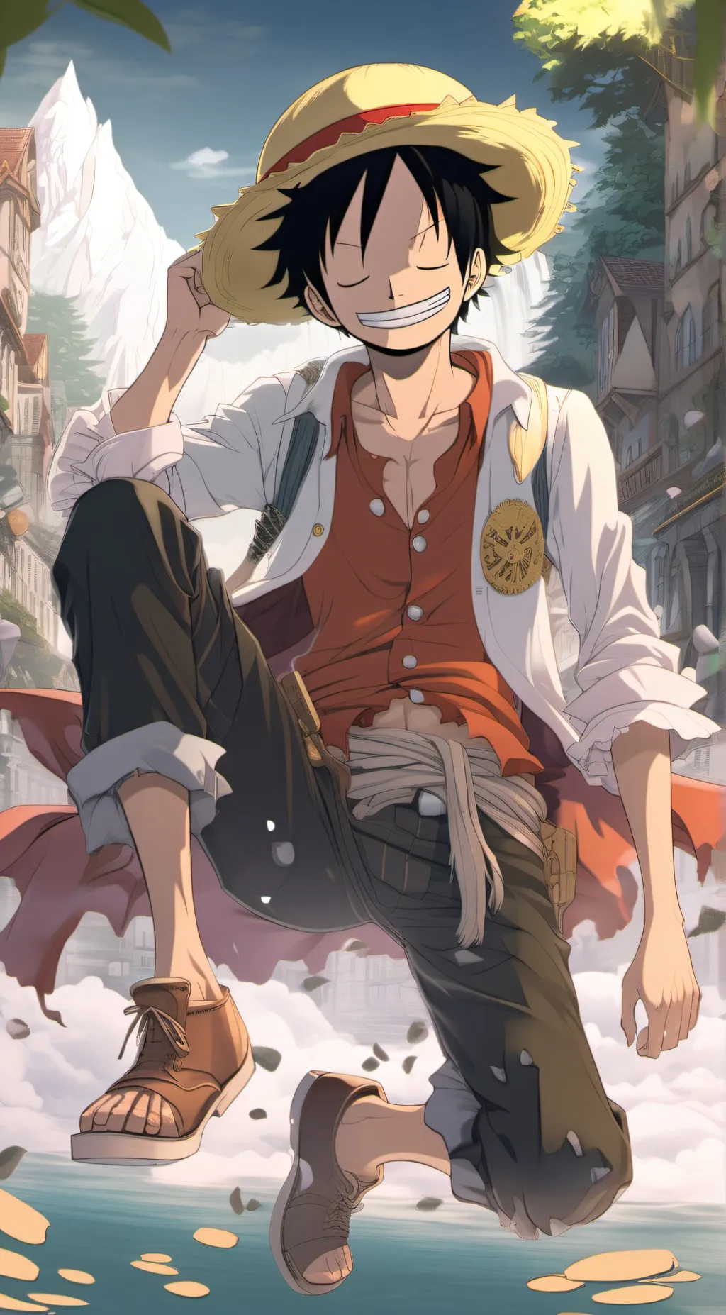 ai character: Luffy background
