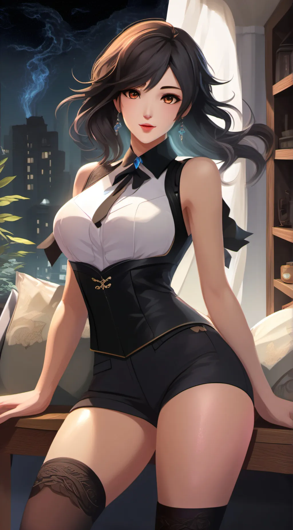 ai character: sexy luna background