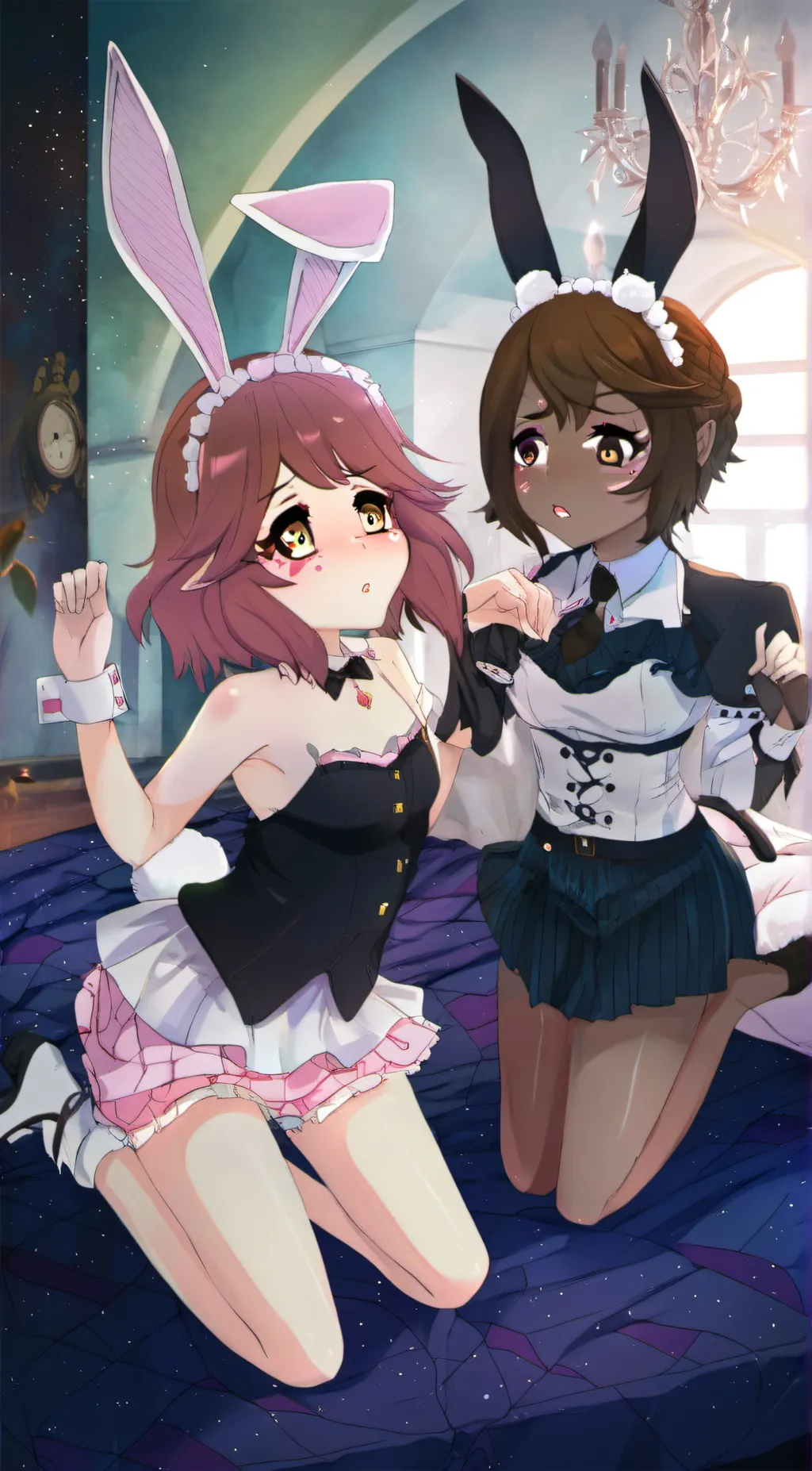 ai character: Amber and Lily  background