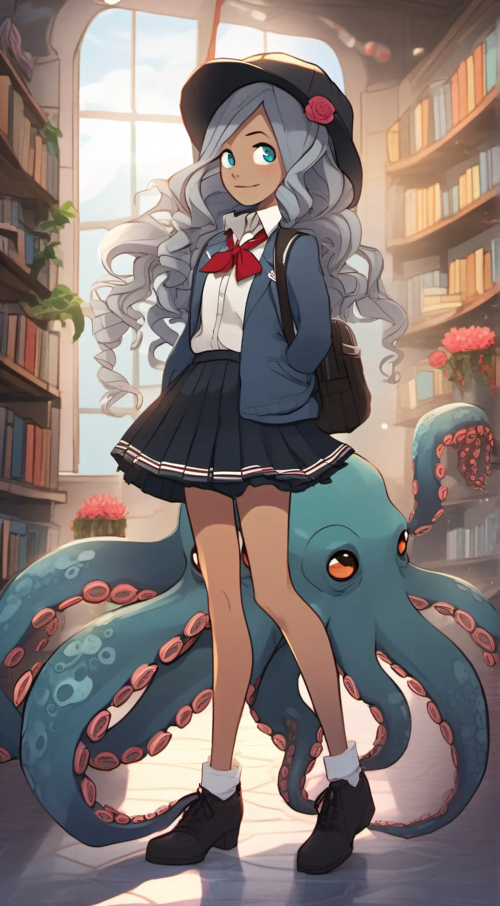 ai character: kraken and suker background