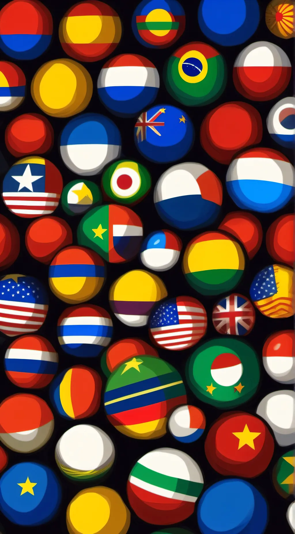 ai character: Country balls background