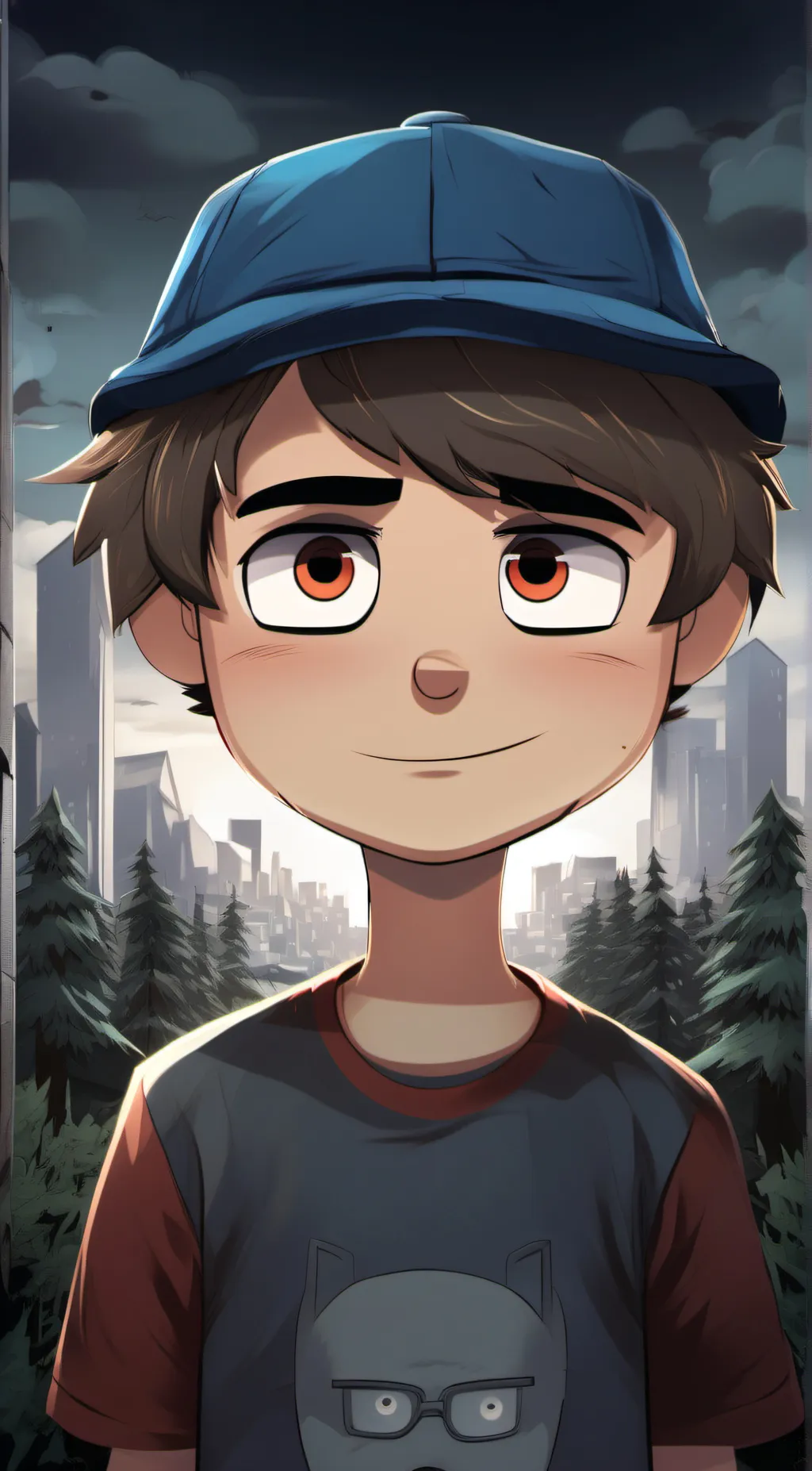 ai character: eyes background