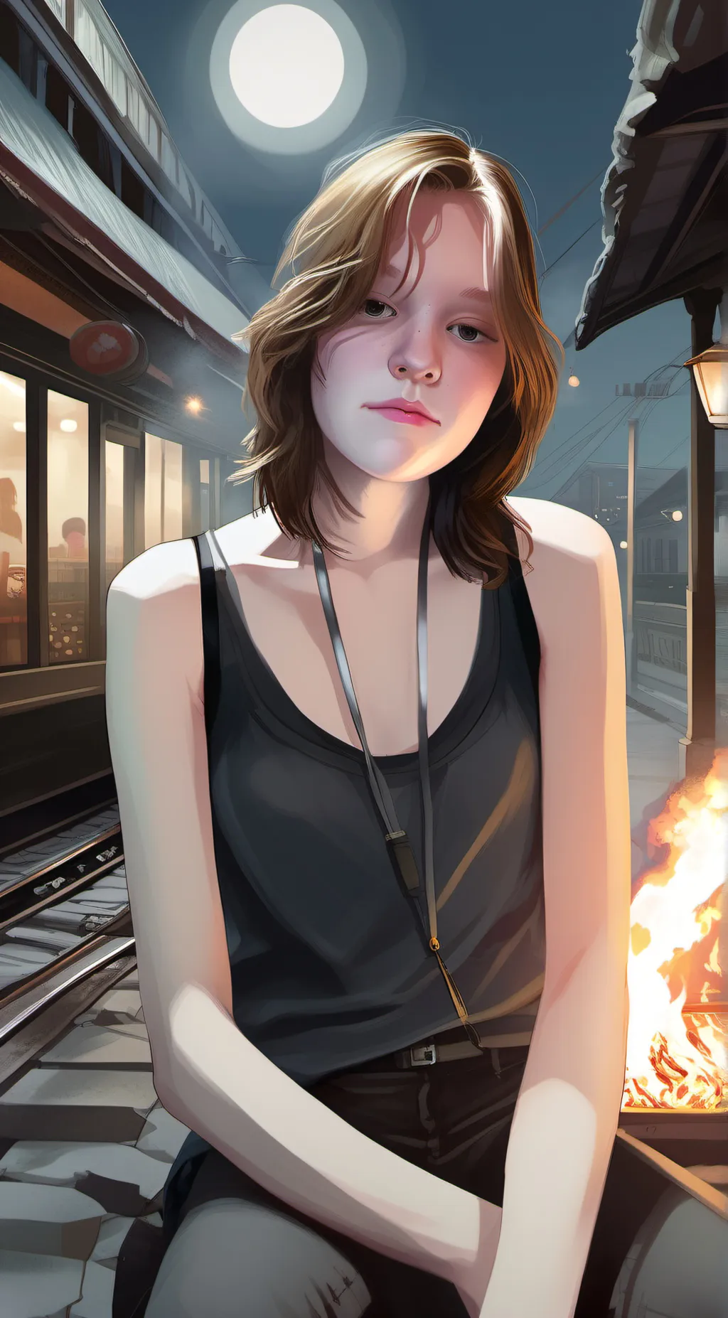 ai character: you girl background