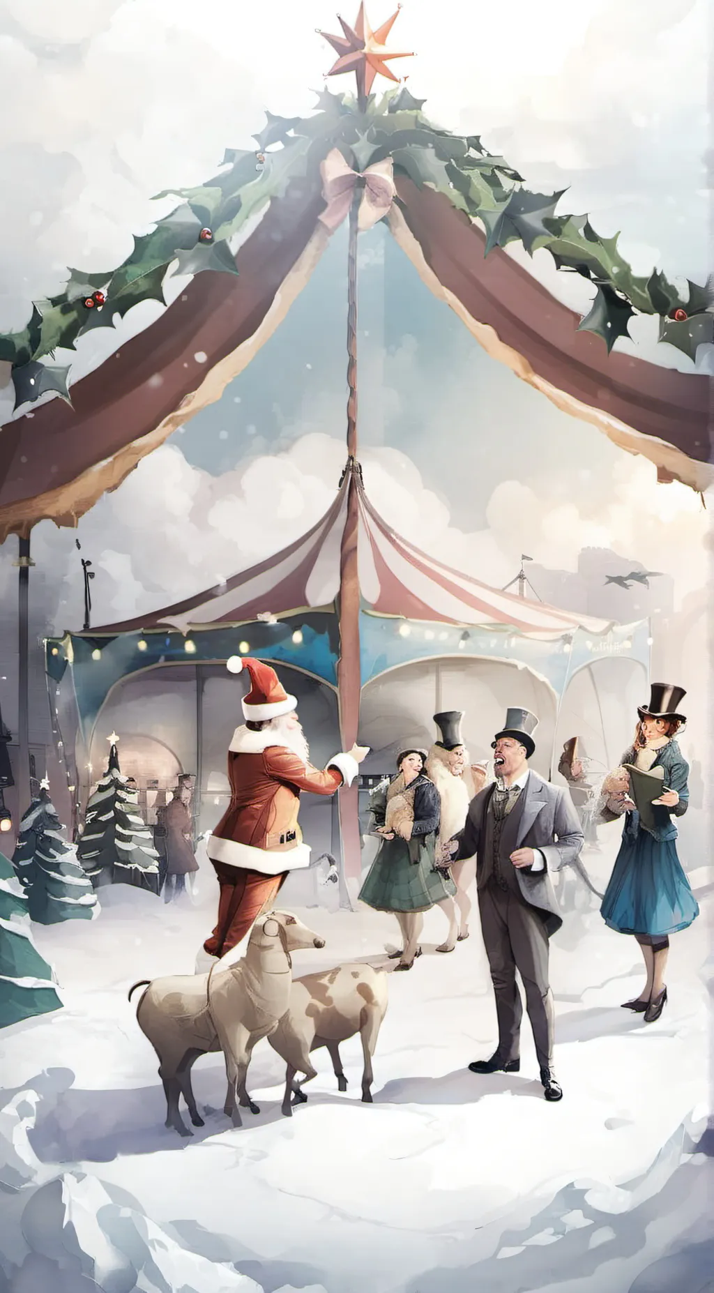 ai character: Christmas TADC background