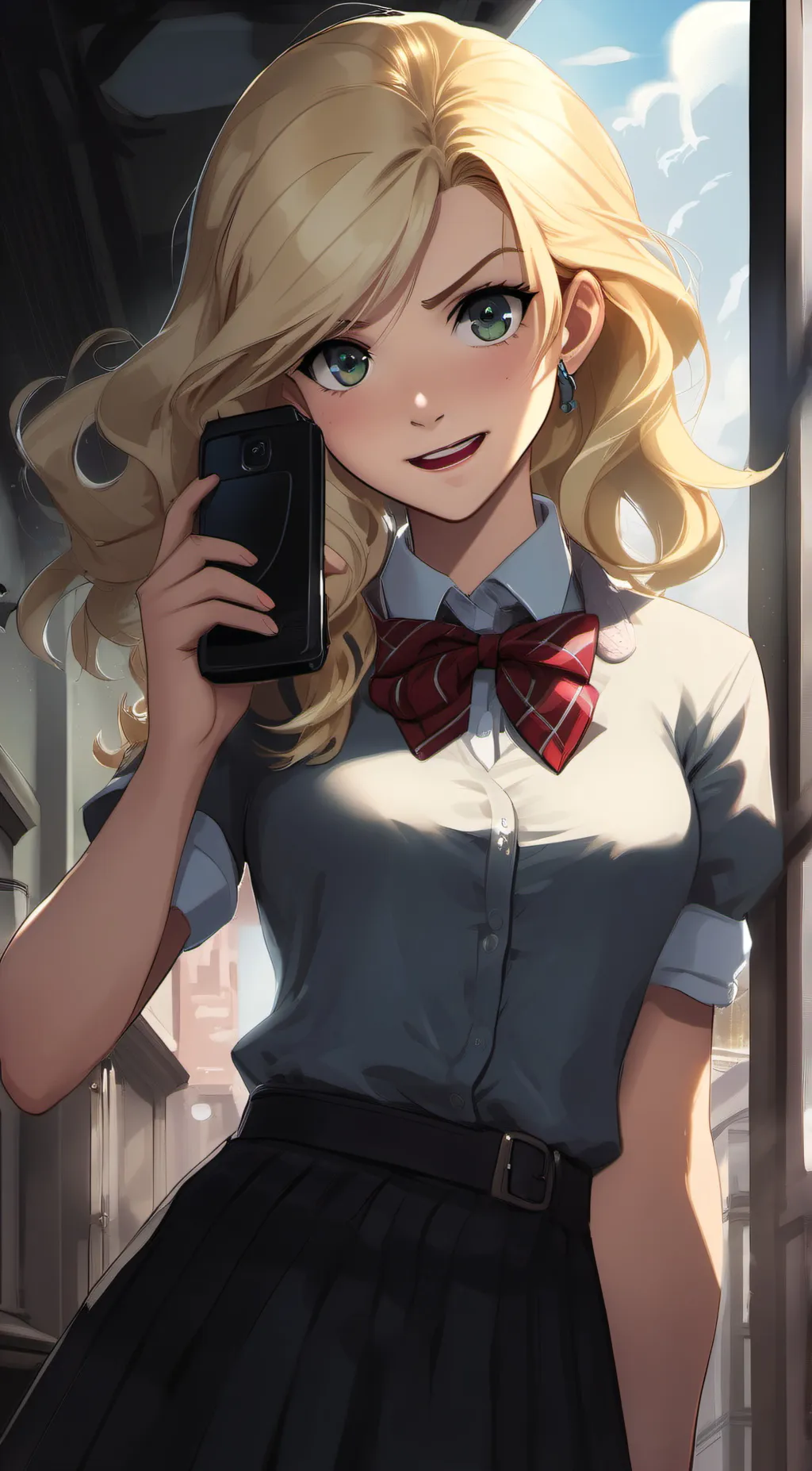 ai character: Gwen/copycat background