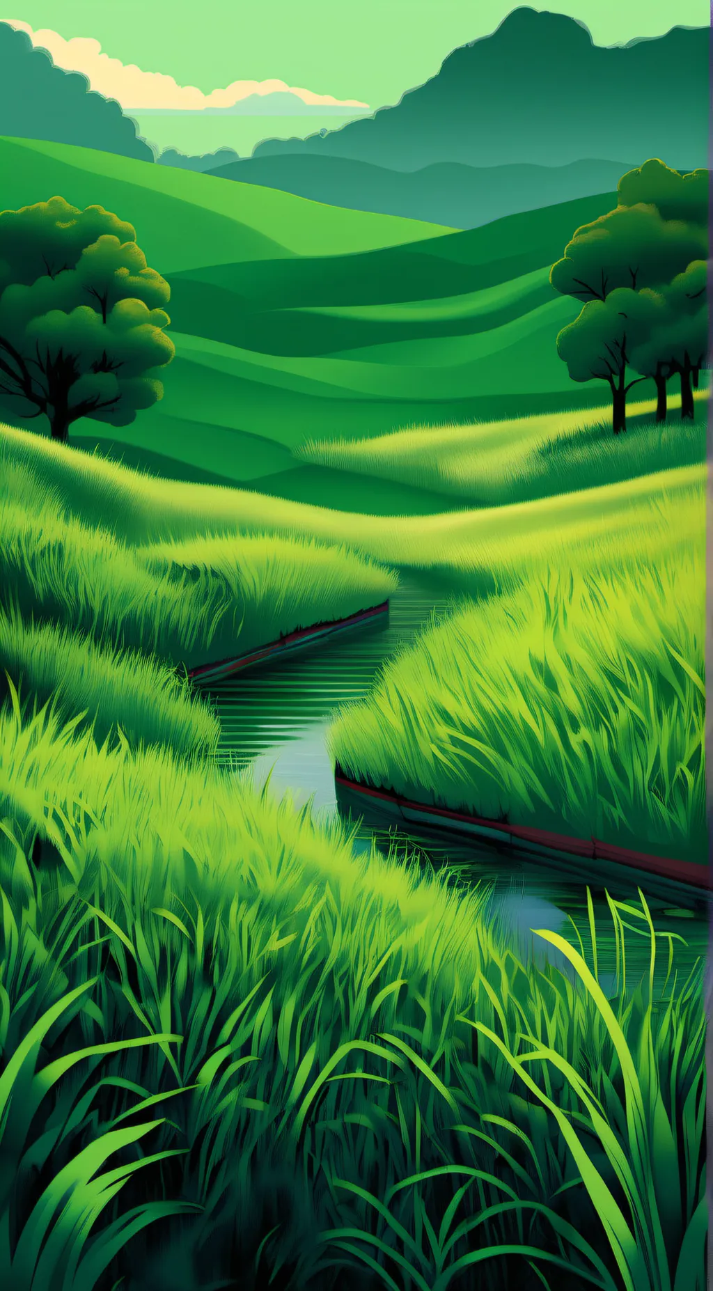 ai character: go touch grass background