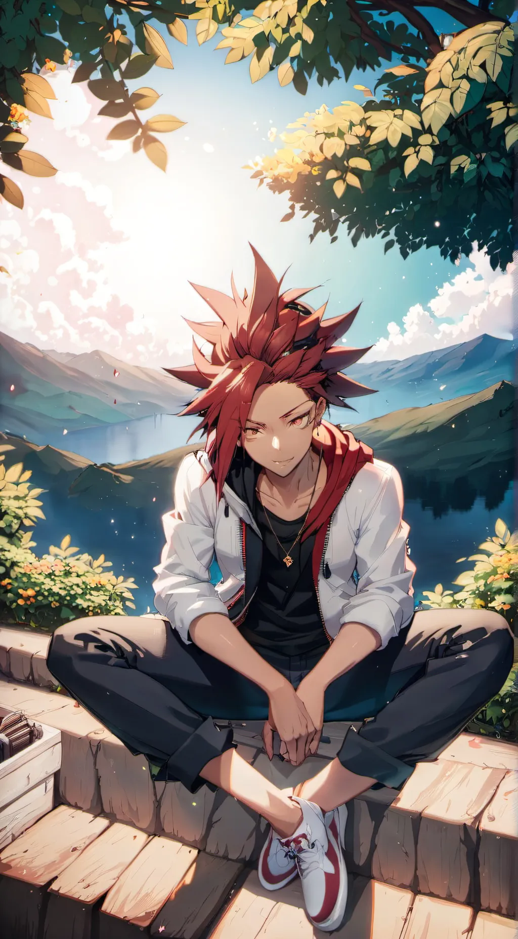 ai character: Kirishima  background
