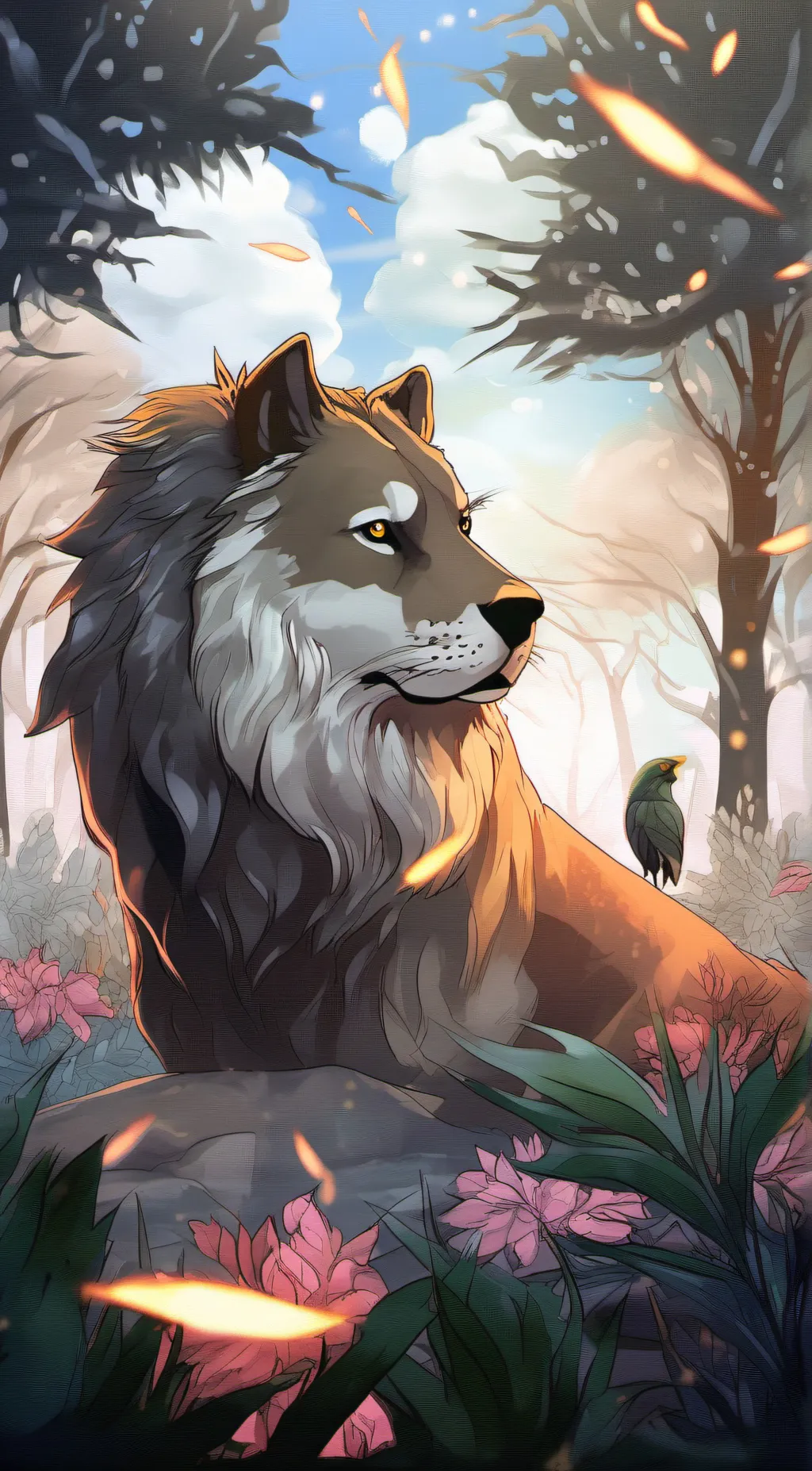 ai character: shadow background
