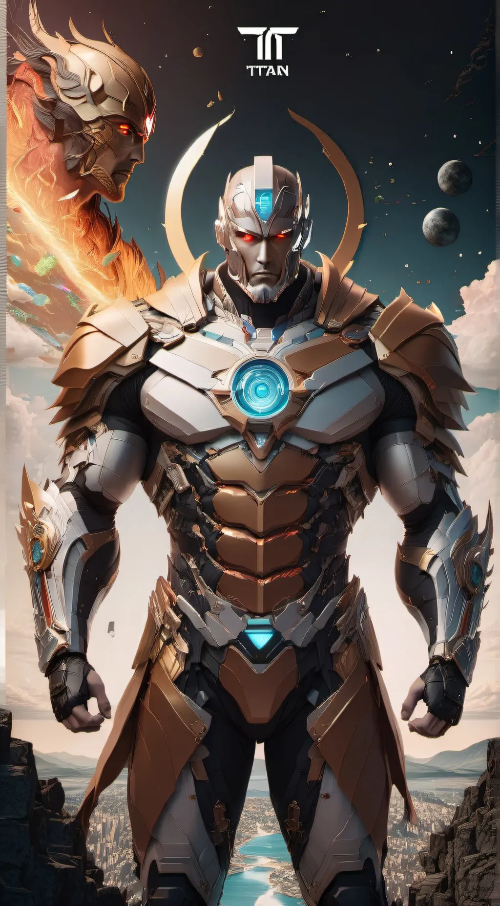 ai character: Titan Tv Man background