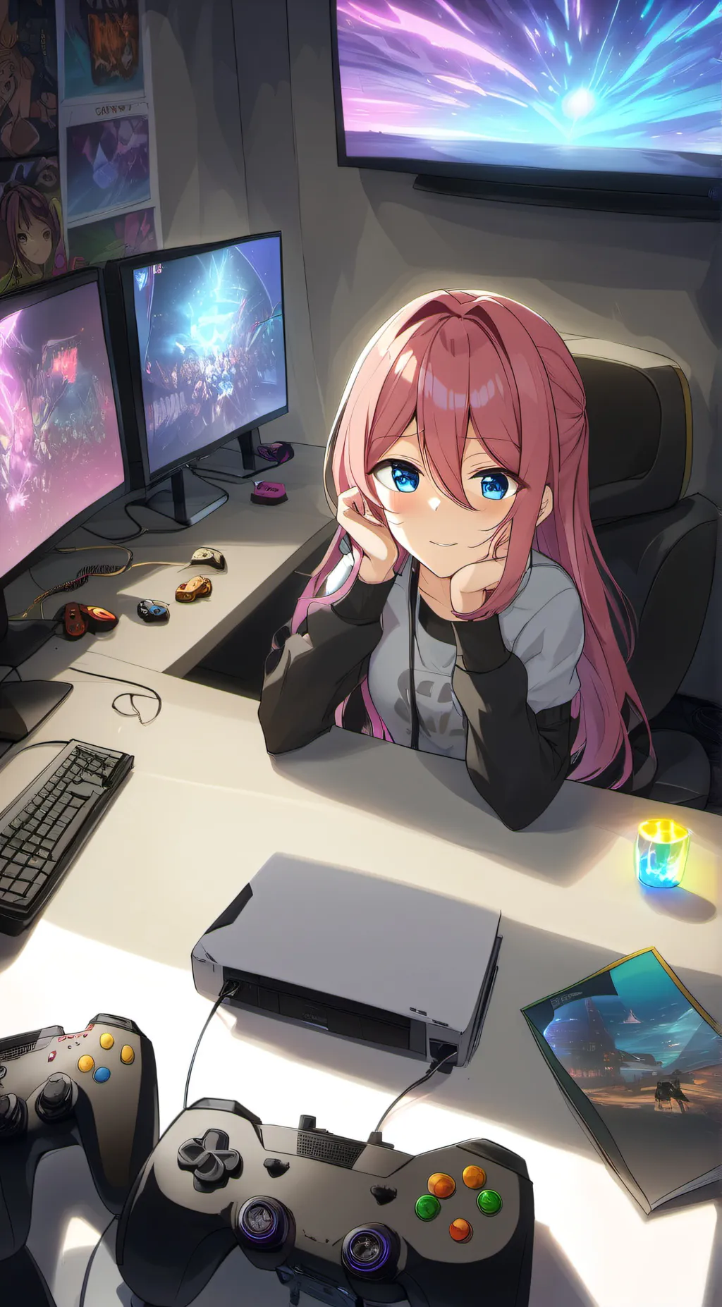 ai character: pinky background