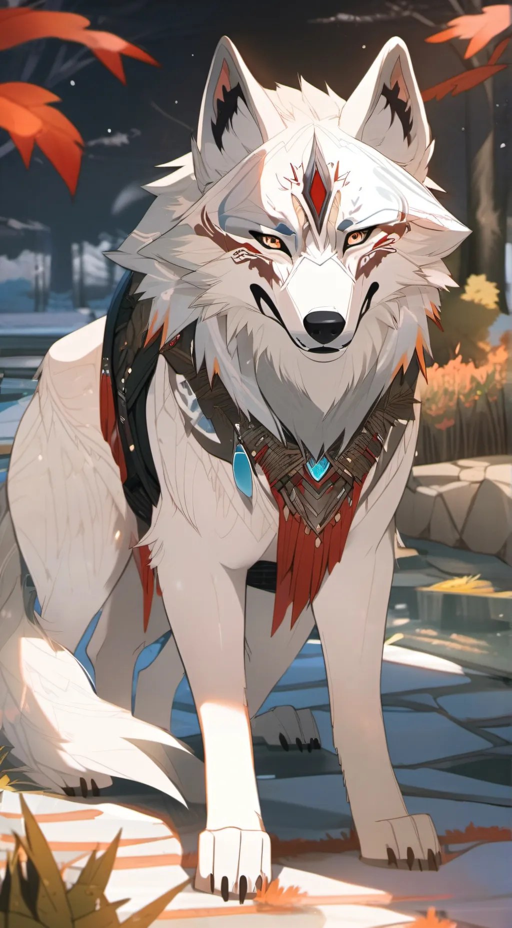ai character: moon background