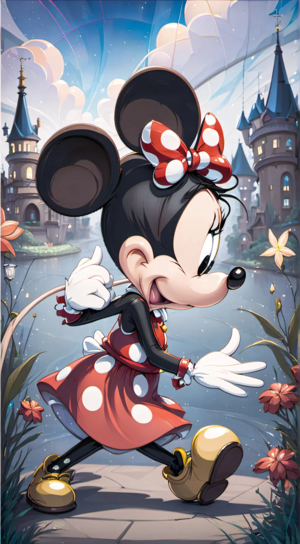 ai character: miney mouse background