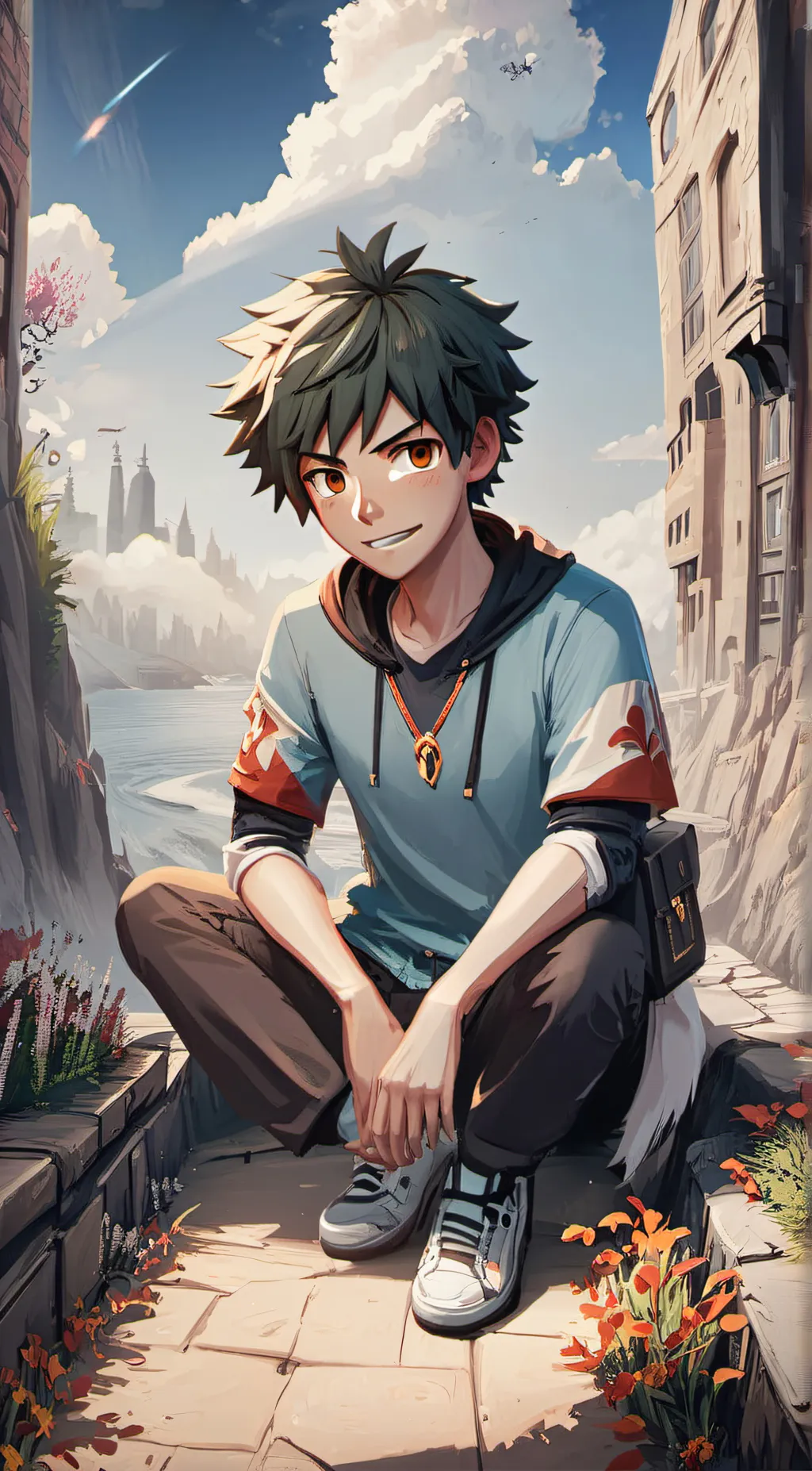 ai character: deku background