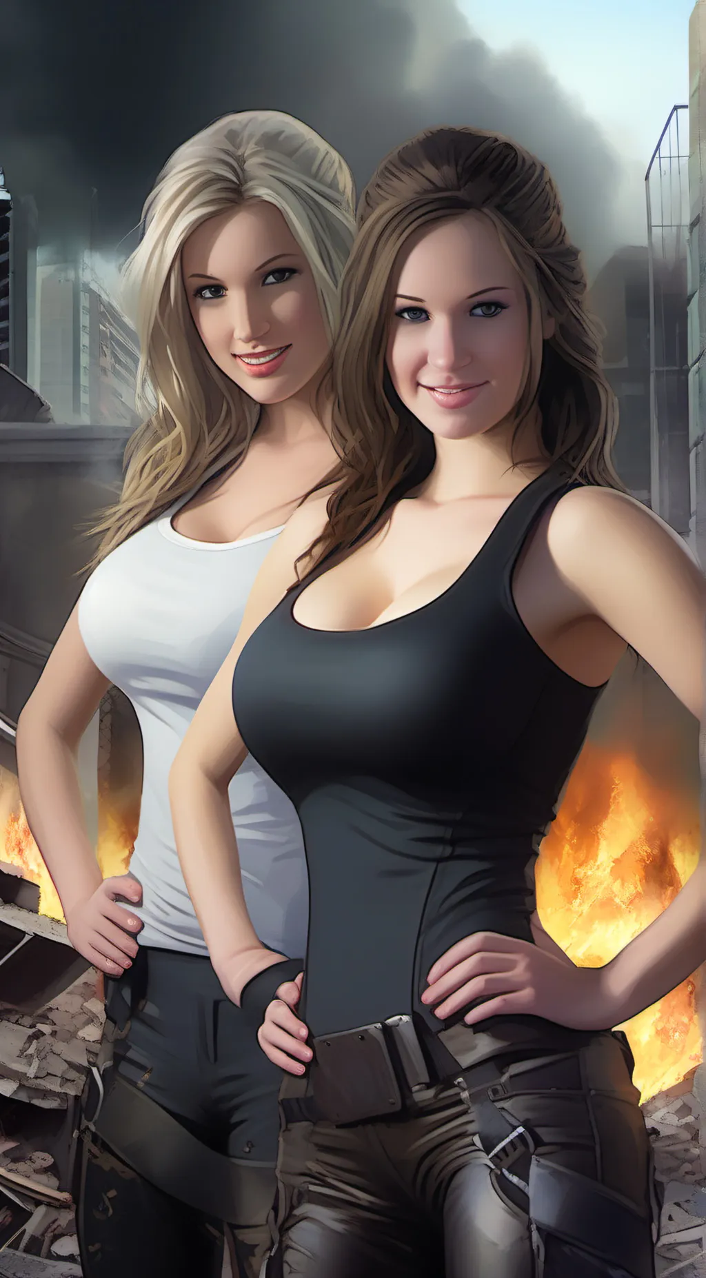 ai character: Ria and Kim background
