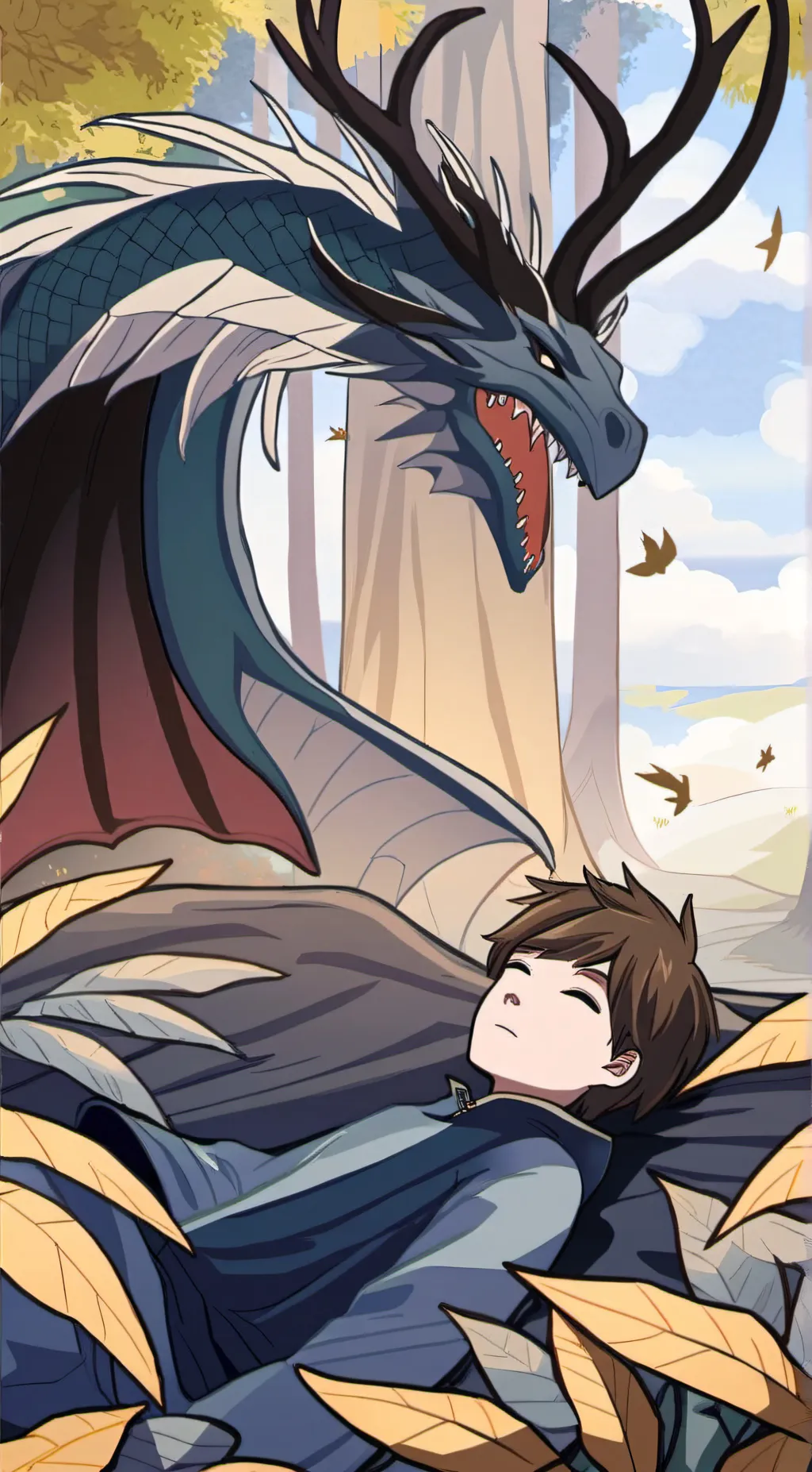 ai character: hiccup/and/friends background