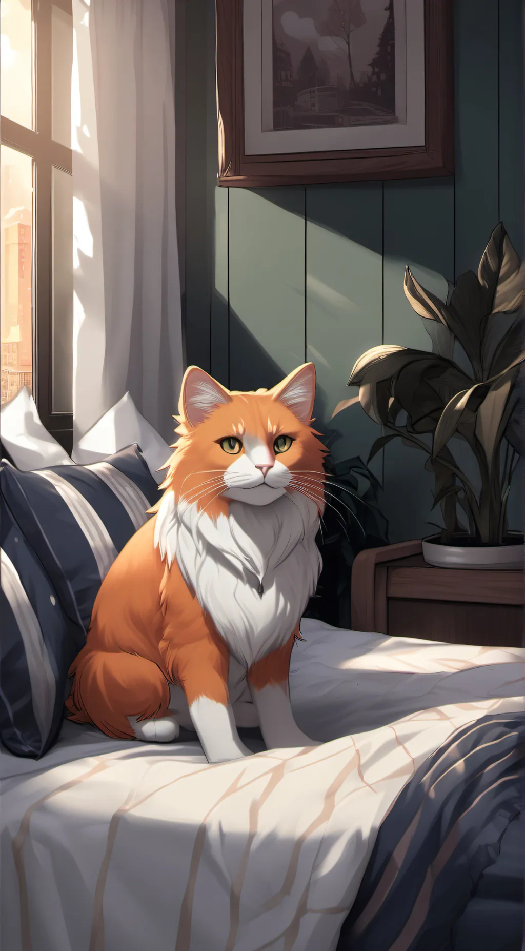 ai character: lavender background