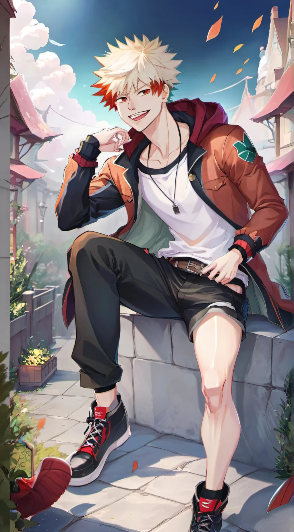ai character: Bakugo(Fire) background