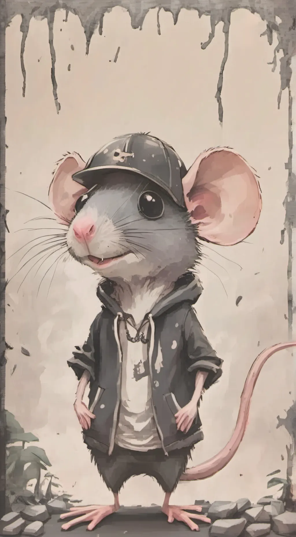 ai character: Emo rat background