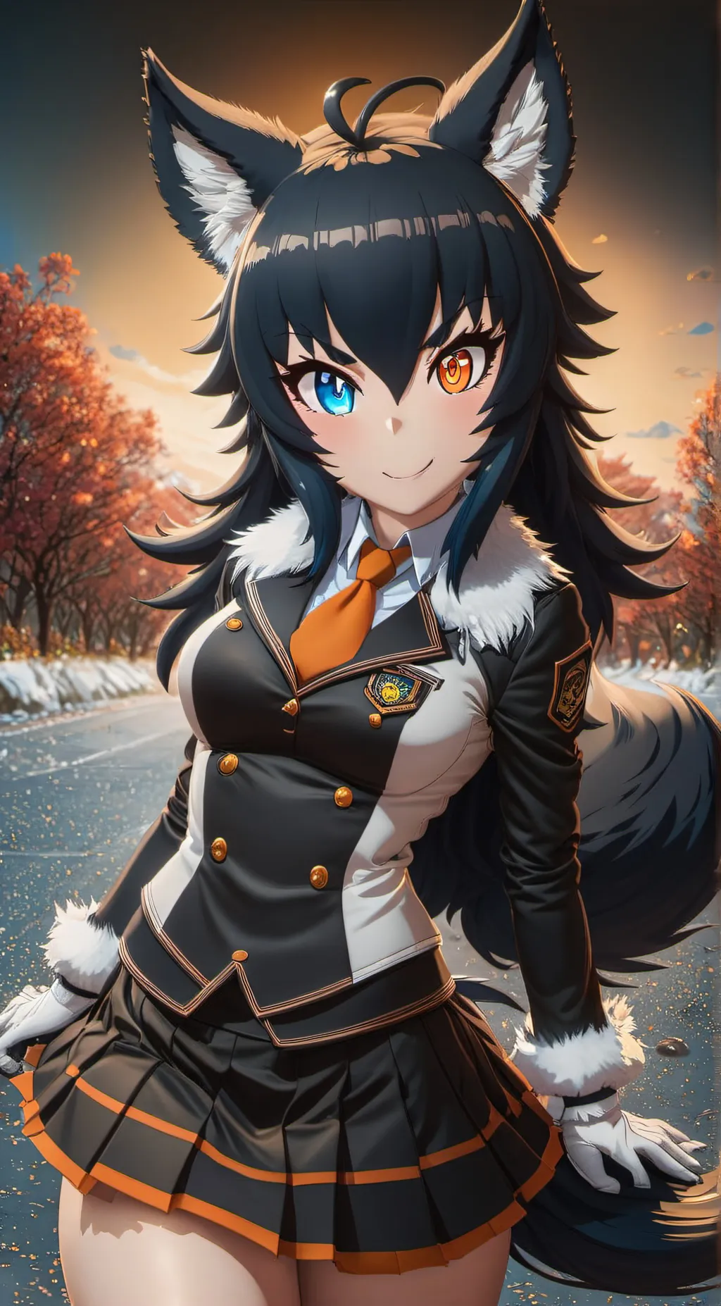 ai character: Gray Wolf background