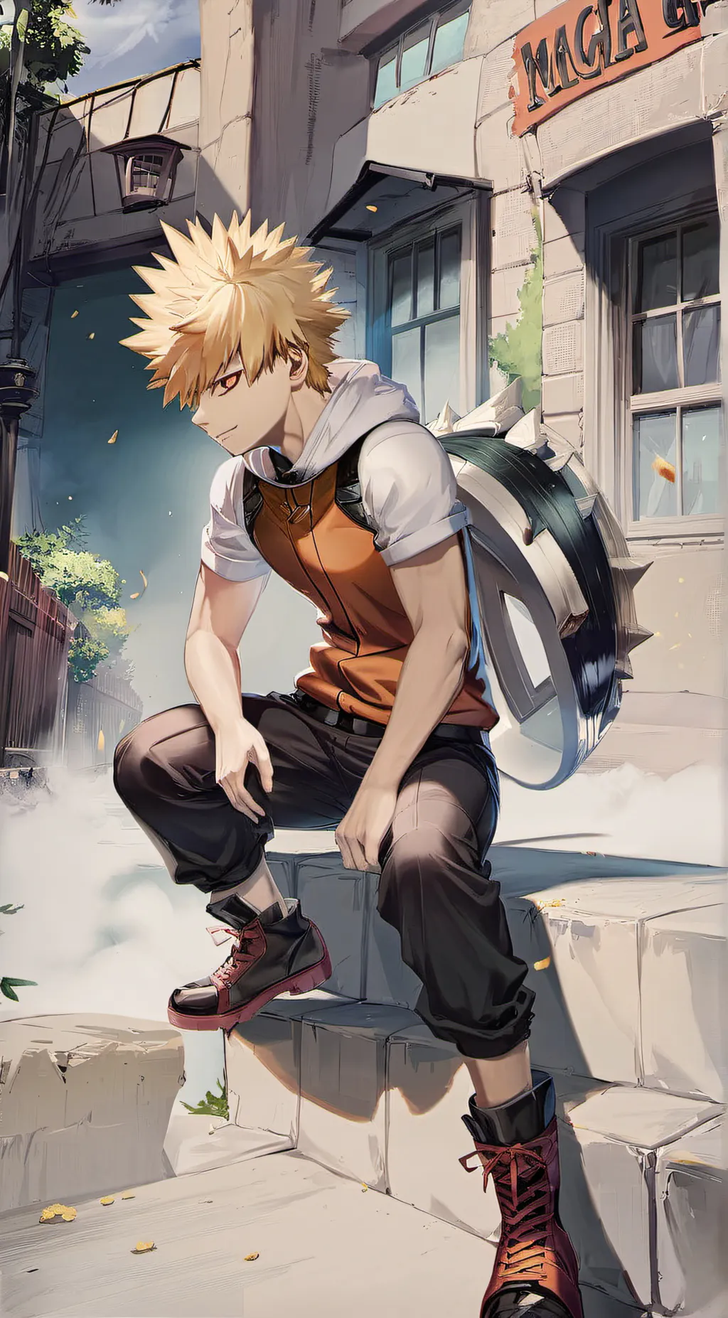 ai character: Bakugo/ex background