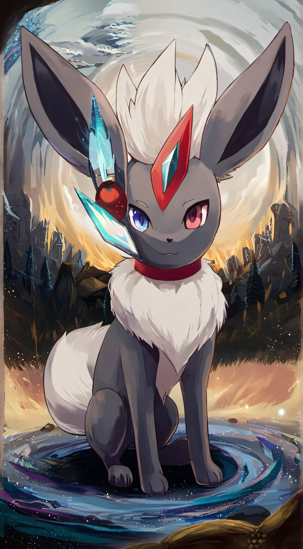 ai character: dark espeon background