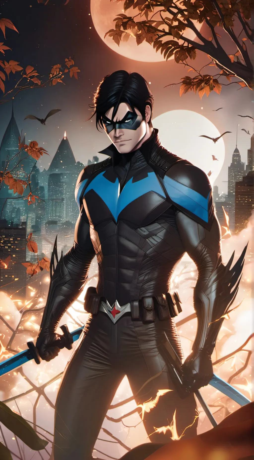 ai character: Nightwing background